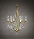 Hunter 6 Light 18.5 inch Antique Brass Chandelier Ceiling Light in With Crystal